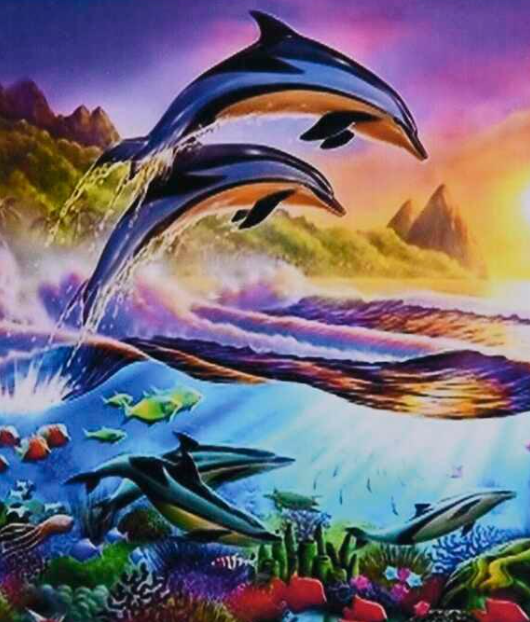 Картина за номерами TK Group 30371 30 Дельфіни 30х40 см (110371)