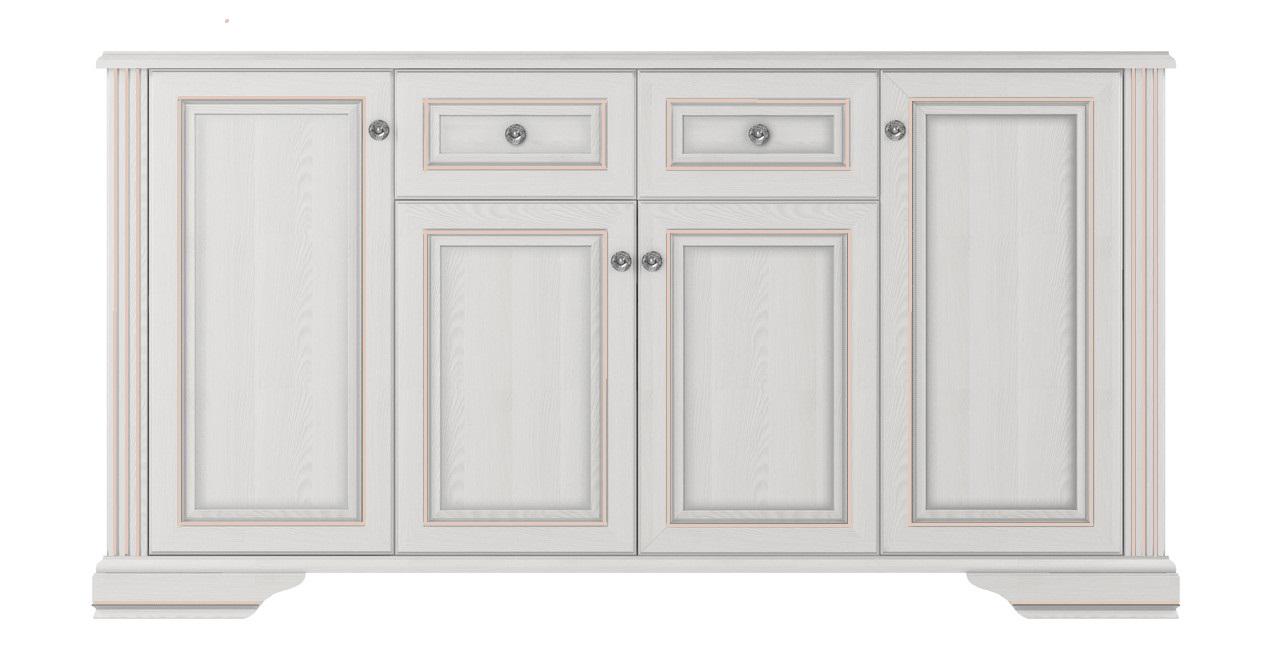 Комод у спальню Gerbor 4D2S Вайт ДСП/МДФ Сосна золота Комод у спальню Gerbor 4D2S Вайт ДСП/МДФ Сосна золота