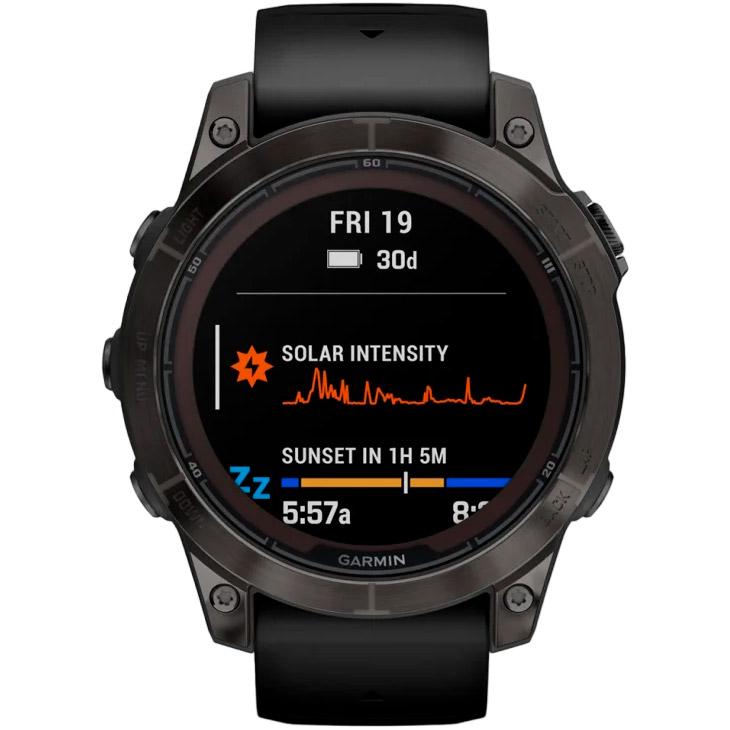 Смарт-часы Garmin Fenix 7 Pro Sapphire Solar Edition 47mm Carbon Gray DLC Titanium with Black Band (010-02777-10) - фото 2