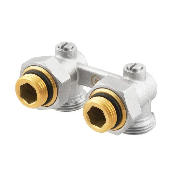 Узел нижнего подключения радиатора PLM угловой 1/2"х3/4" HRVA11 (37020995)