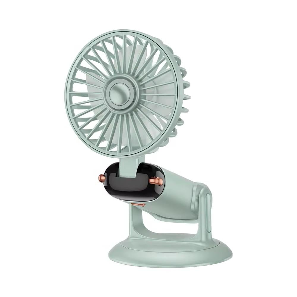 Мини-вентилятор портативный Portable Fan PF-10 USB аккумуляторный 2400 мАч 4в1 Зеленый (SS-101)