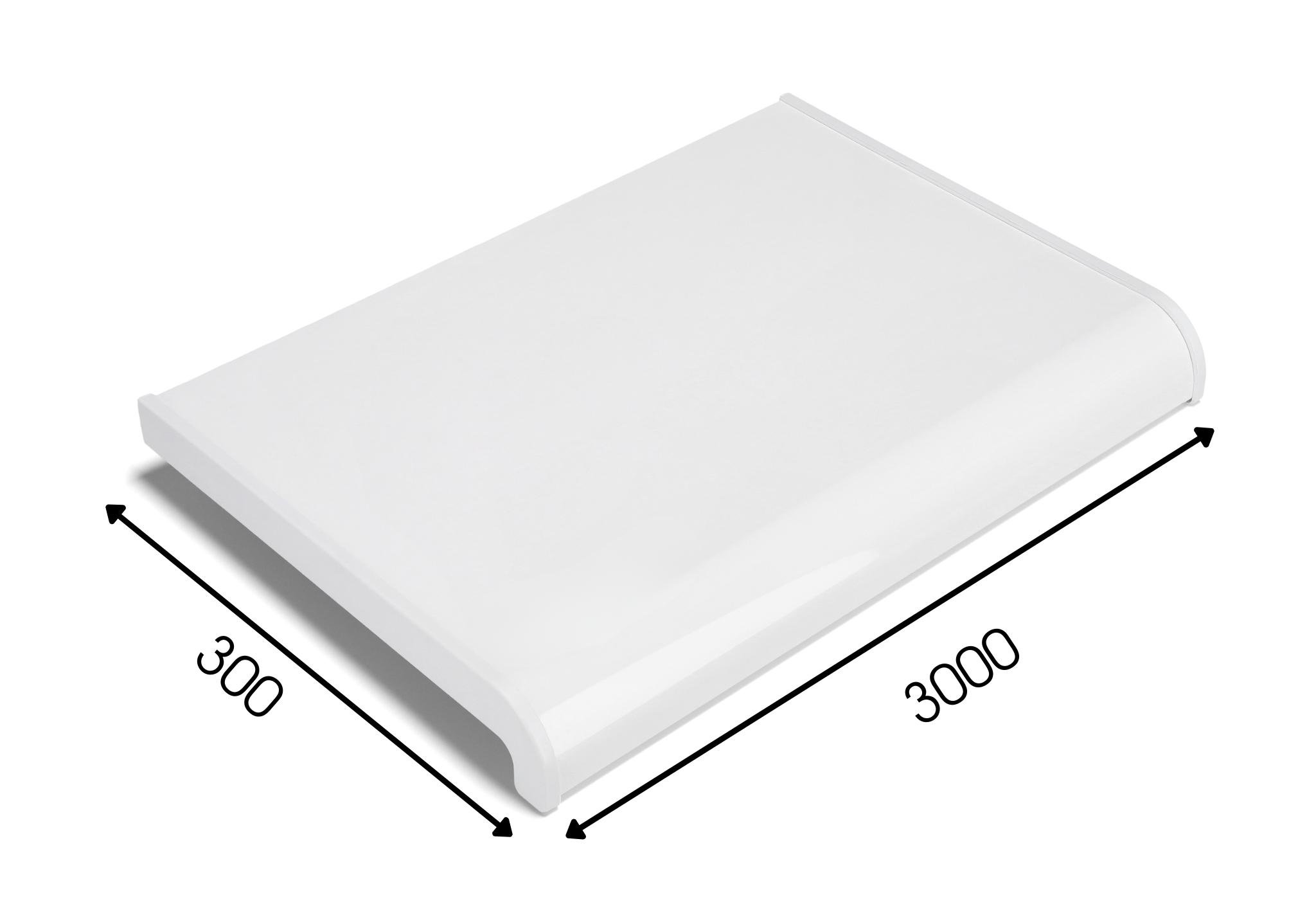 Підвіконня SIMBUD 300х3000 мм Білий глянець (6889456) - фото 2