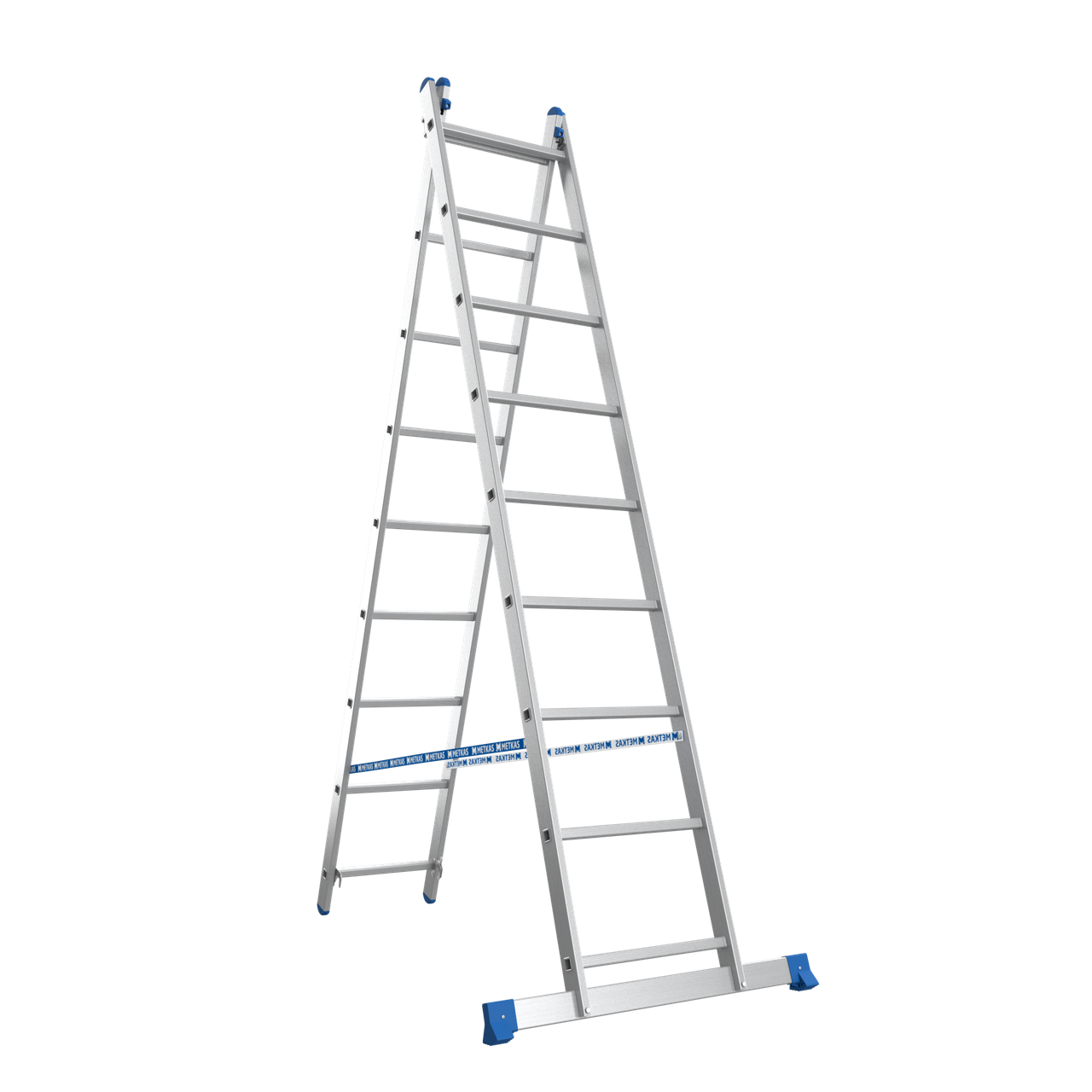 Лестница алюминиевая двухсекционная Меткас 2х9 3,65 м (3DPanda-2H602009) - фото 1 Лестница алюминиевая двухсекционная Меткас 2х9 3,65 м (3DPanda-2H602009) - фото 1