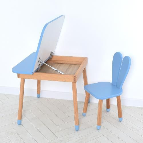 Столик со стульчиком Зайка ARINWOOD Голубой (04-025BLAKYTN-DESK) Столик со стульчиком Зайка ARINWOOD Голубой (04-025BLAKYTN-DESK)