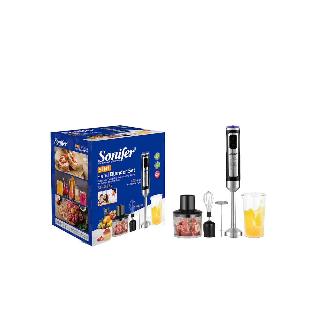 Блендер ручний Sonifer Set 5 в 1 SF-8138 (30317665) Блендер ручний Sonifer Set 5 в 1 SF-8138 (30317665)