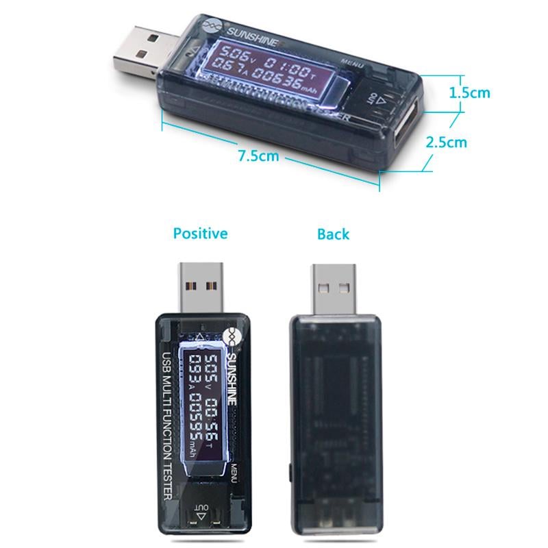 Тестер многофункциональный SUNSHINE SS-302A QC4.0 4-20 V 3,3 A (2000990249739) - фото 6