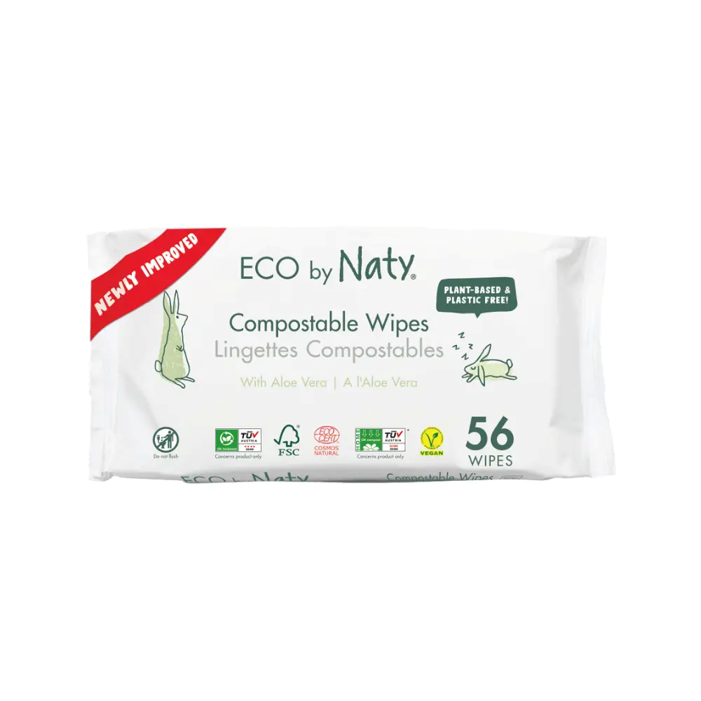 Салфетки органические Eco by Naty с алоэ 56 шт.