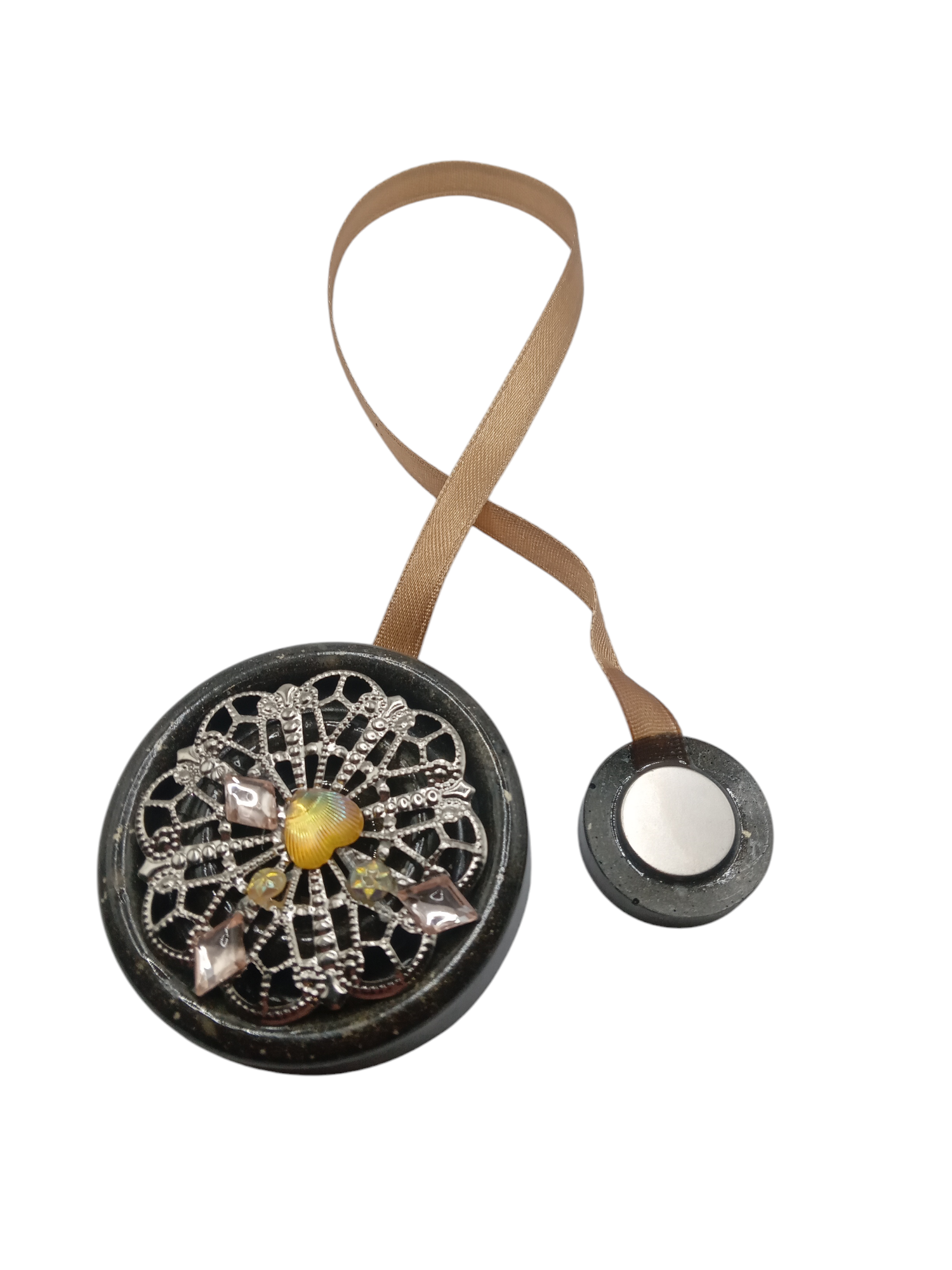 Магніт для штор Сага 55 мм Коричневий зі сріблястим (1134)