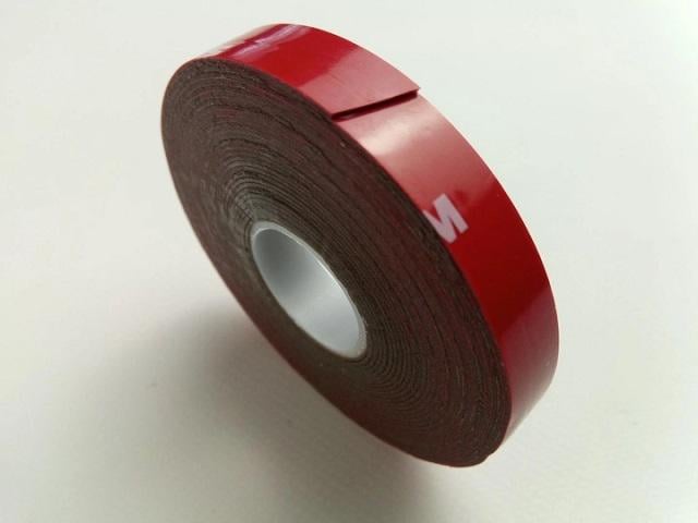 Скотч двосторонній 19х2 см Чорно-червоний