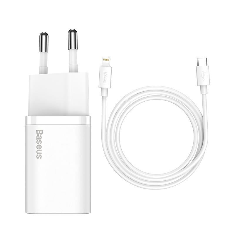 Адаптер сетевой Baseus Type-C to Lightning cable Super Si Quick Charger Sets 3A 20W TZCCSUP-B03 White
