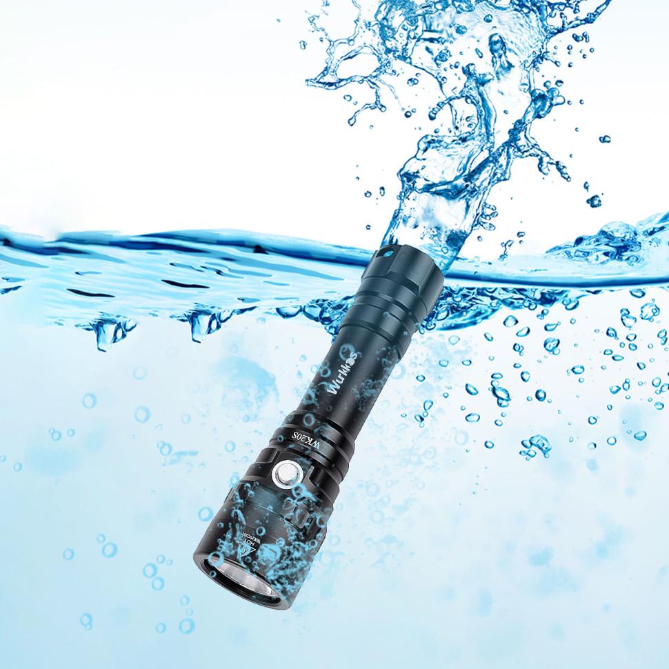 Фонарь для дайвинга Wurkkos WK20 1000lm Warm XPL 3000K, черный - фото 8 Фонарь для дайвинга Wurkkos WK20 1000lm Warm XPL 3000K, черный - фото 8