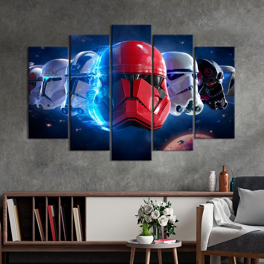Настенний декор Шлемы штурмовиков Звёздные войны 187x119 см (A198-5)