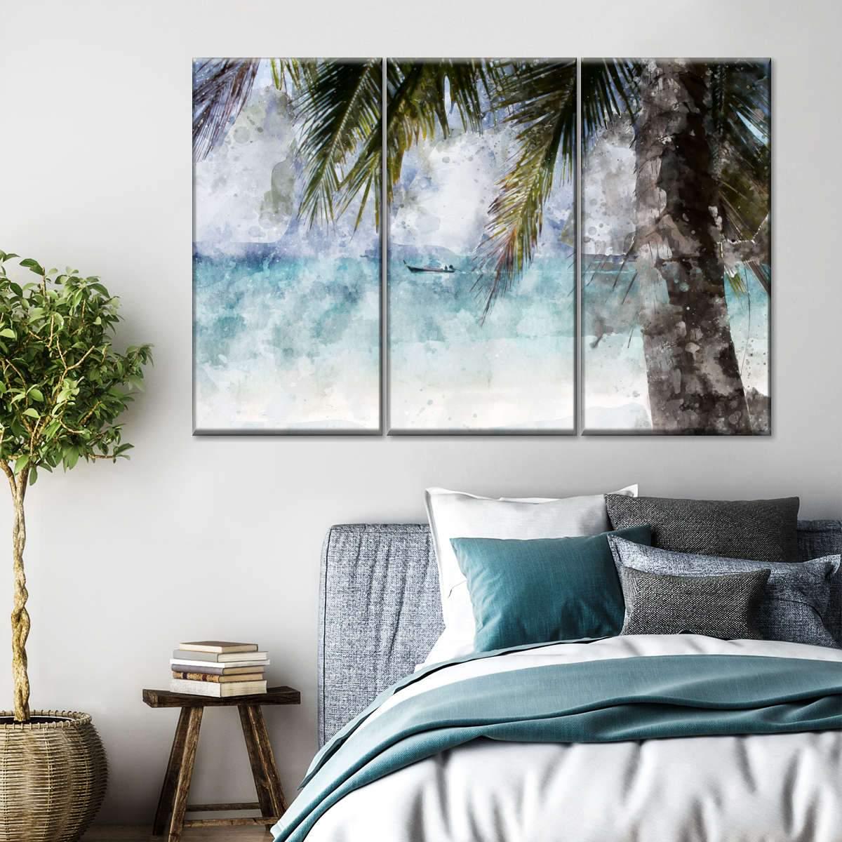 Модульная картина KIL Art Под пальмой из трех частей 78x48 см (M3_M_33)