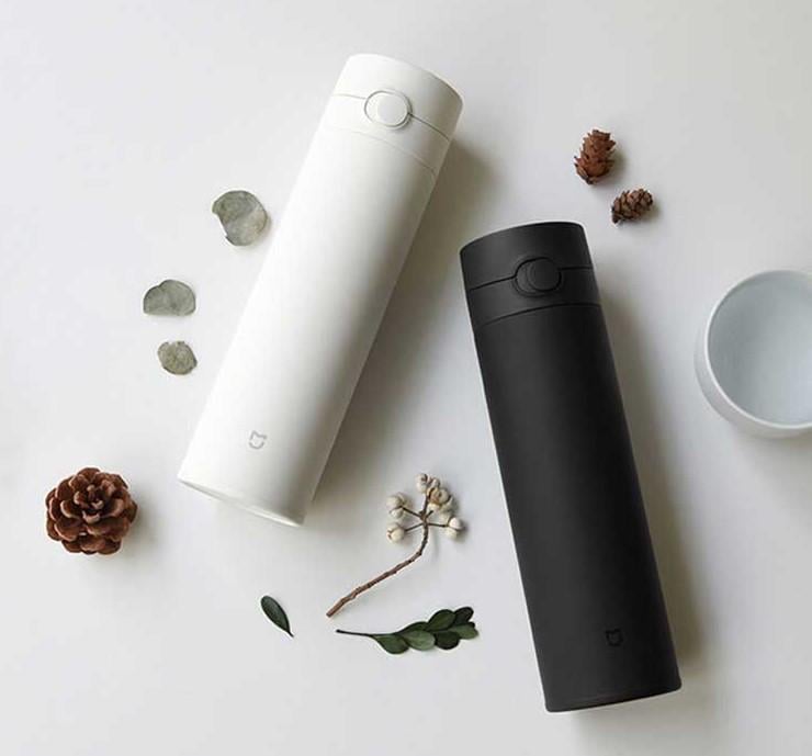 Термос MiJia Thermos Cup 2 Lid Version Blue - фото 3