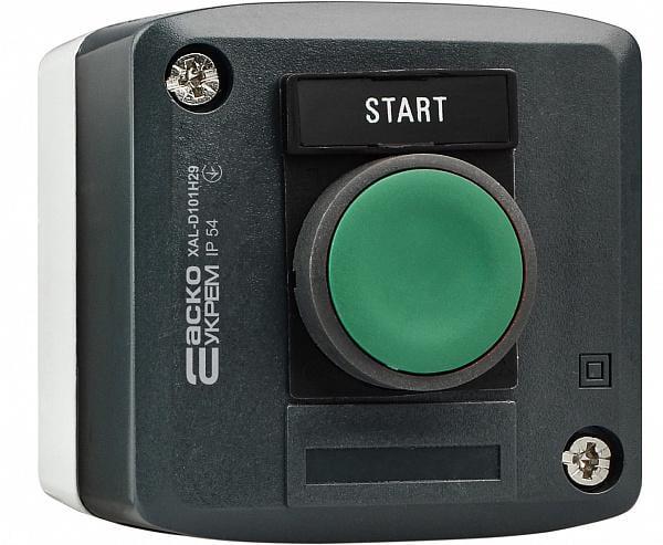 Пост одноместный управления АСКО-УКРЕМ XAL-D101H29 с кнопкой Старт (A0140020050)
