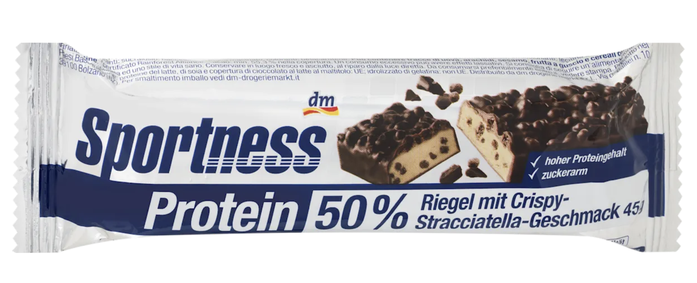 Батончик протеїновий Sportness 50% білка Crispy & Stracciatella 45 г (EPI-29012026-121)