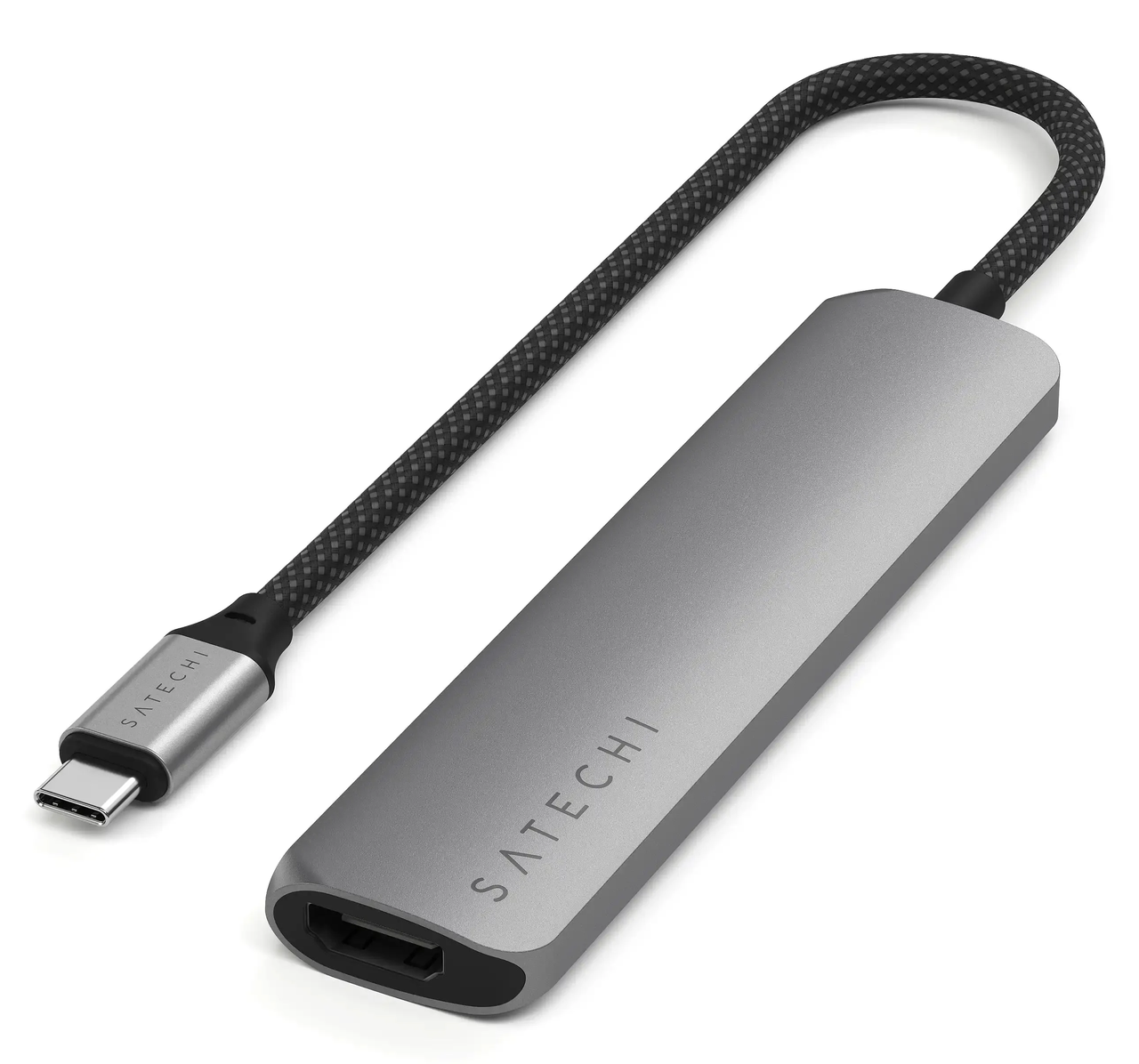 Многопортовой адаптер Satechi 6-in-1 USB-C Slim Multiport Adapter 4K Space Grey (ST-P6SM)