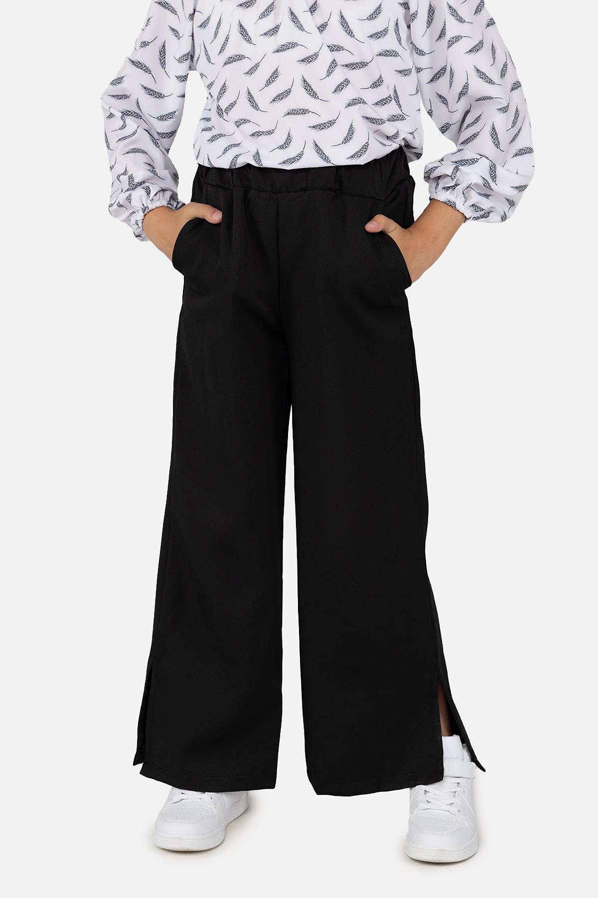 Брюки для девочки 134 см Черный (SKT000996226)