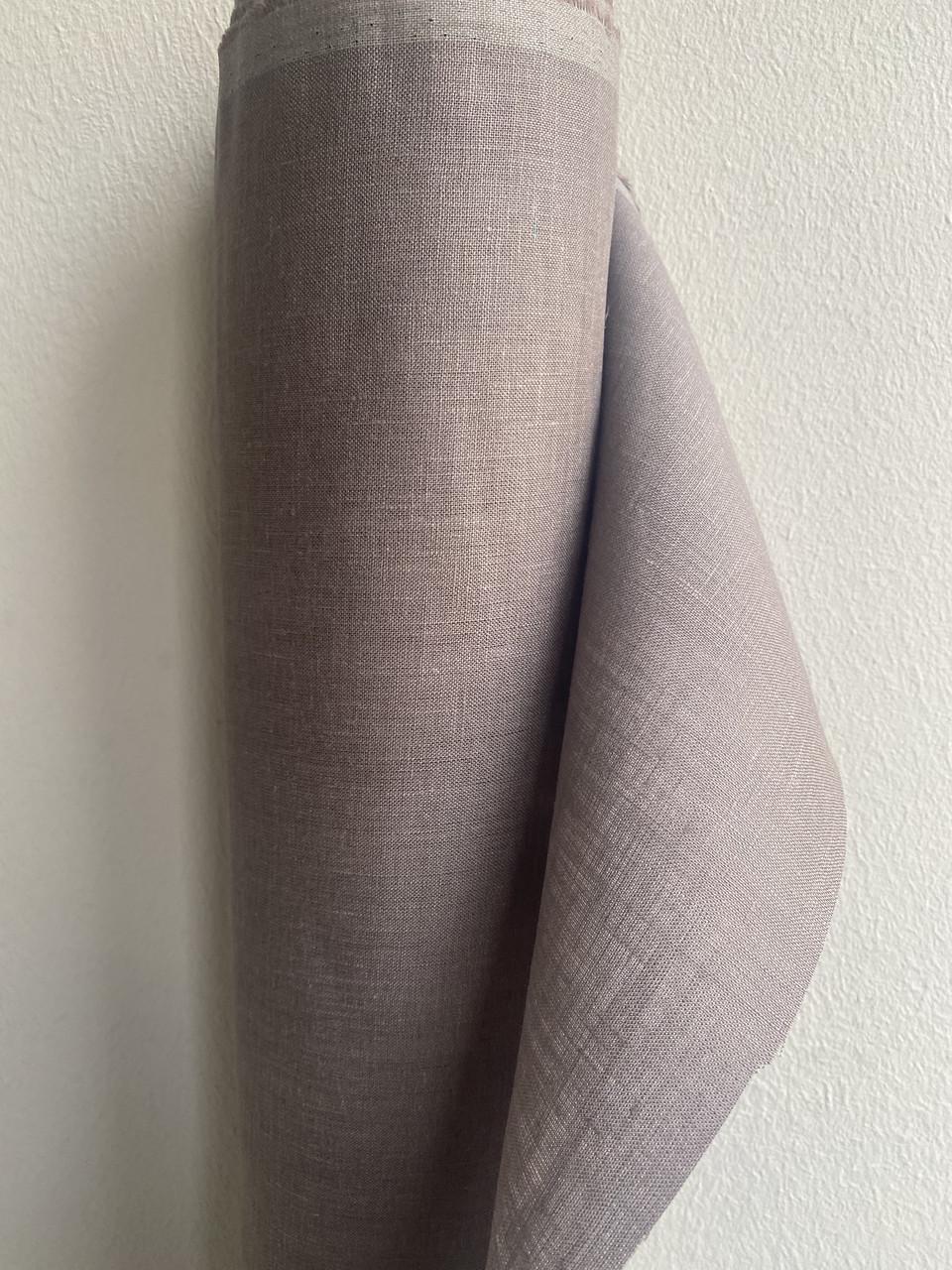 Ткань LINEN PLUS льняная 150 см 1322 Кофейный - фото 2