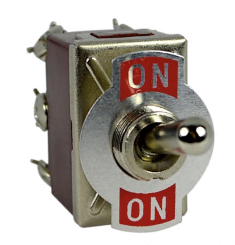 Тумблер Lemanso LSW25 6pin + винты 2 положения с фиксацией ON-ON/KN3 C-202 (00000002508)