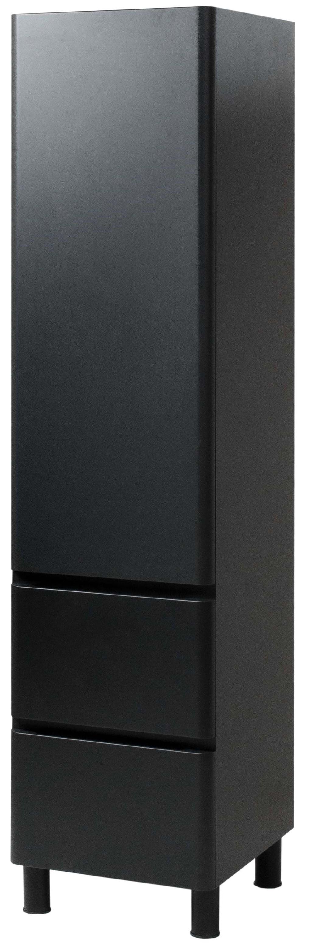 Пенал ЮВВІС Vivace ППН2ш лівий підлоговий у ванну кімнату 40 см Чорний матовий (18089761)