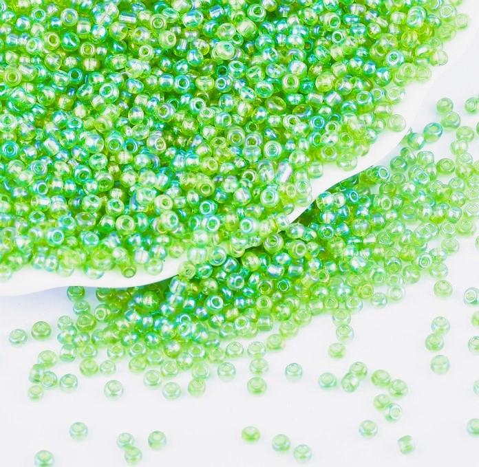 Бисер Бензиновый 2 мм 50 г Лаймовый неон (БР0002б67)