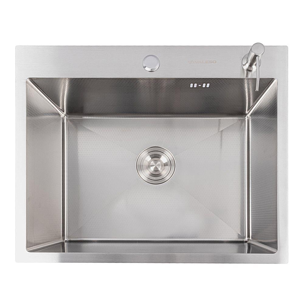 Мойка кухонная Valeso нержавейка DECOR сифон/дозатор/крепеж 3,0/0,8 60х50 см