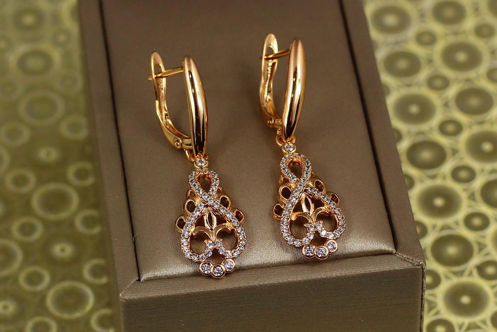 Серьги Xuping Jewelry Подвески Антиквар 4 см Золотистый (2287144610)