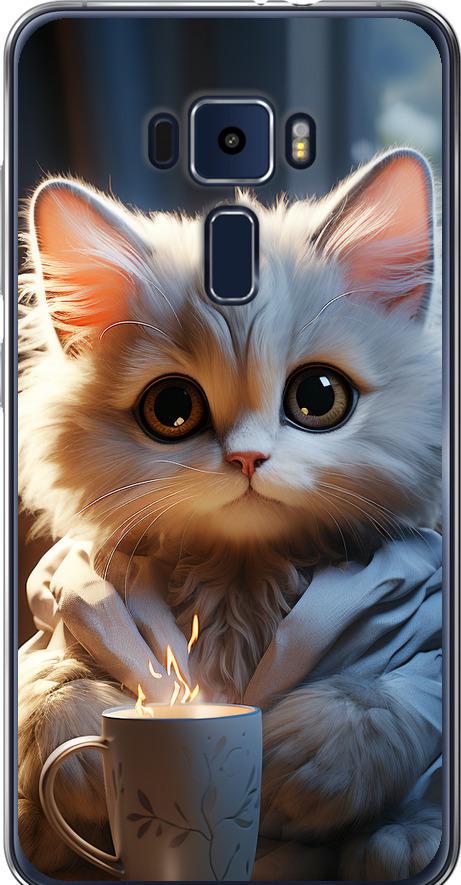 Чехол на Asus Zenfone 3 ZE520KL White cat (5646u-449-42517) Чехол на Asus Zenfone 3 ZE520KL White cat (5646u-449-42517)