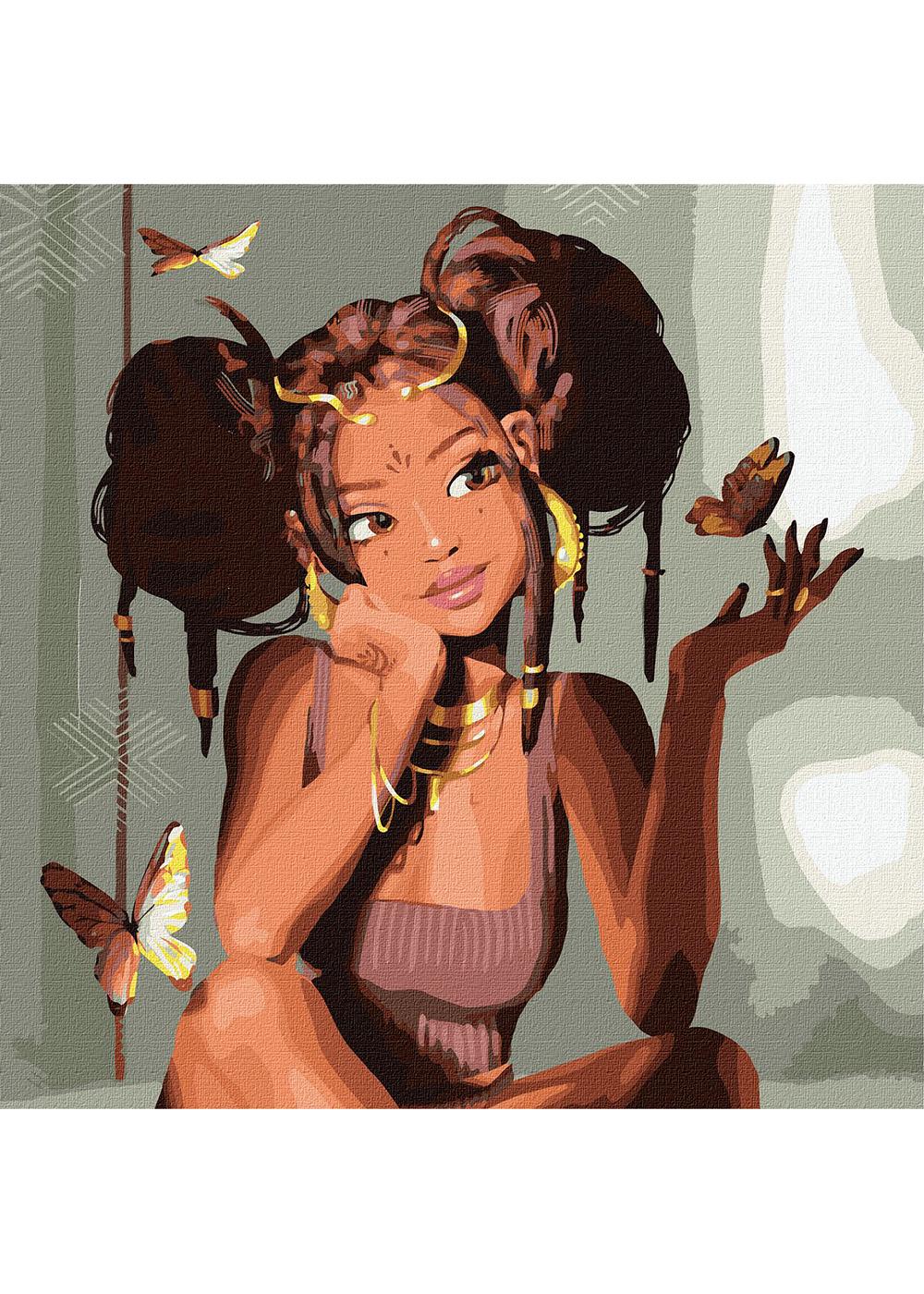 Картина по номерам ИДЕЙКА Золотые бабочки 40х40 см (KHO4960)