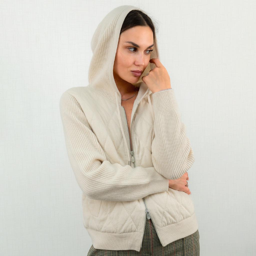 Кардиган жіночий повсякденний Brunello Cucinelli M Бежевий (2797308198) - фото 2 Кардиган жіночий повсякденний Brunello Cucinelli M Бежевий (2797308198) - фото 2