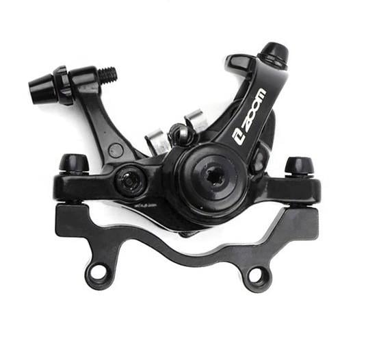 Тормоз дисковый калипер Zoom DB680 двухпоршневой с двумя активными колодками передний 180 мм Черный