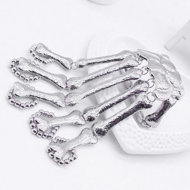 Браслет на кисть руки і пальці LVNENED Скелет 15х7 см Срібло (4407110)