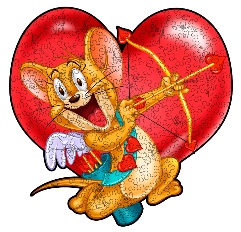 Пазл деревянный фигурный Woods Story Tom & Jerry Купидон XL (wstj007) Пазл деревянный фигурный Woods Story Tom & Jerry Купидон XL (wstj007)