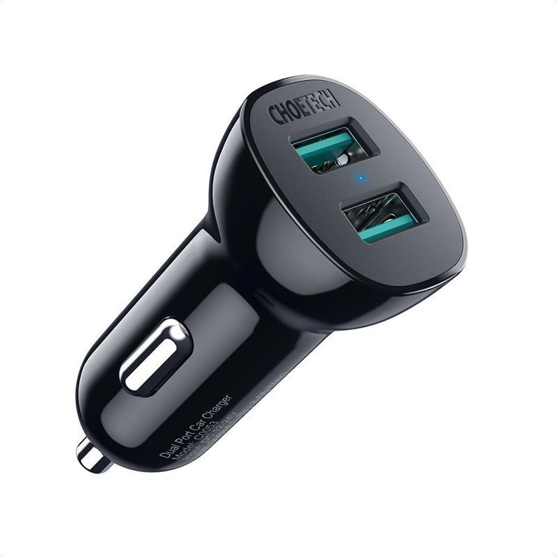 Зарядное устройство в авто Choetech C0051 USB-A 36W QC 3.0 Black (C0051-V5)