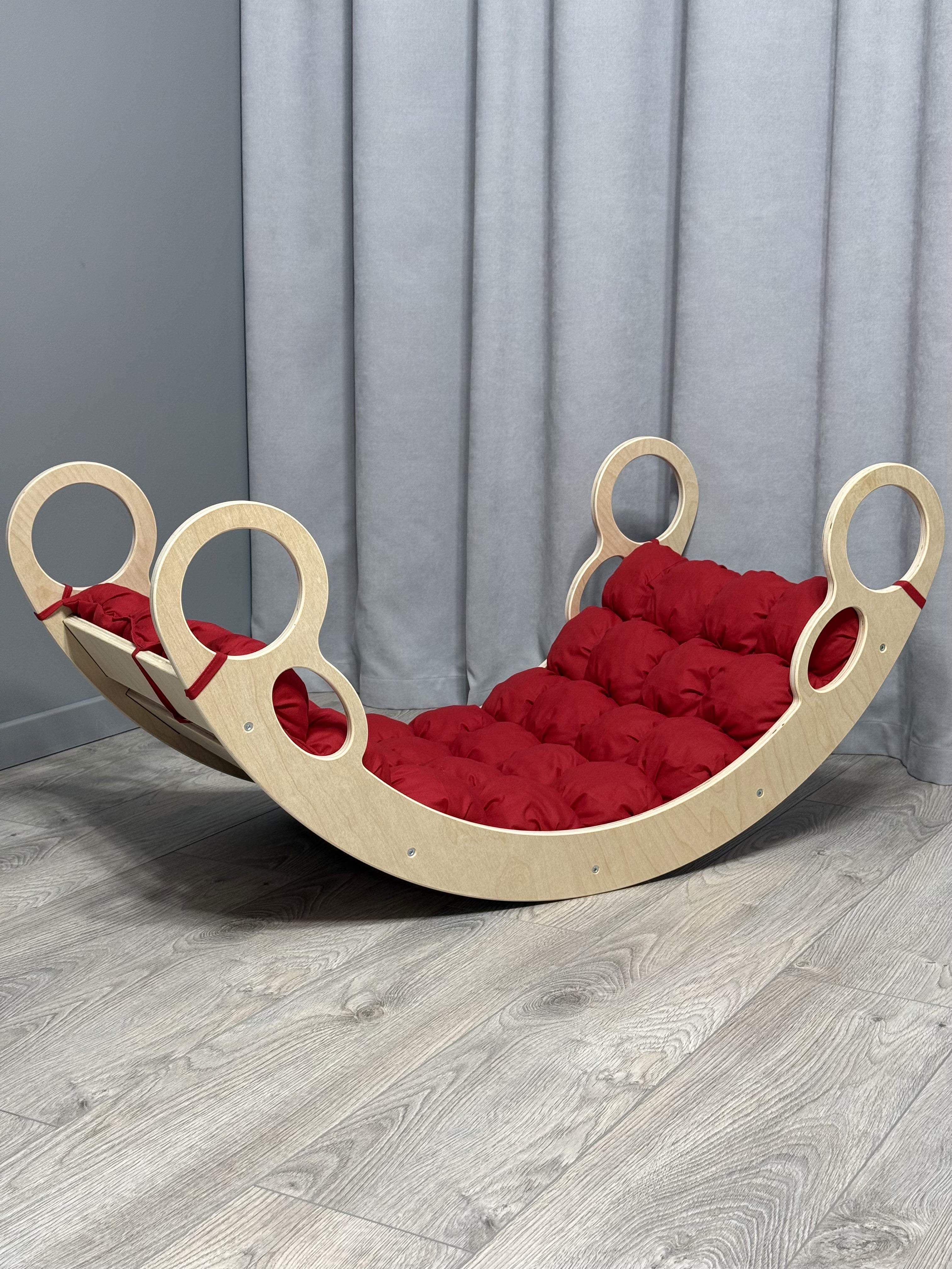 Детская кроватка качалка-балансир 49 с матрасиком бонбон (0049/Б)