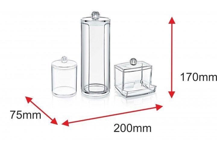 Набор органайзеров для ватных дисков и ватных палочек 20х8х17 см (1673164870) - фото 3