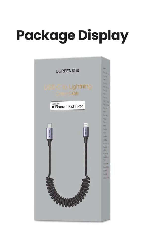 Кабель UGREEN US537 MFi Lightning to USB-C 20W PD Fast (90480) - фото 15