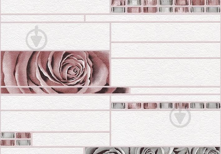 Шпалери Lanita вінілові на паперовій основі Кармен МНК 4-0860 біло-вишнево-сірий (0,53х10,05м.)