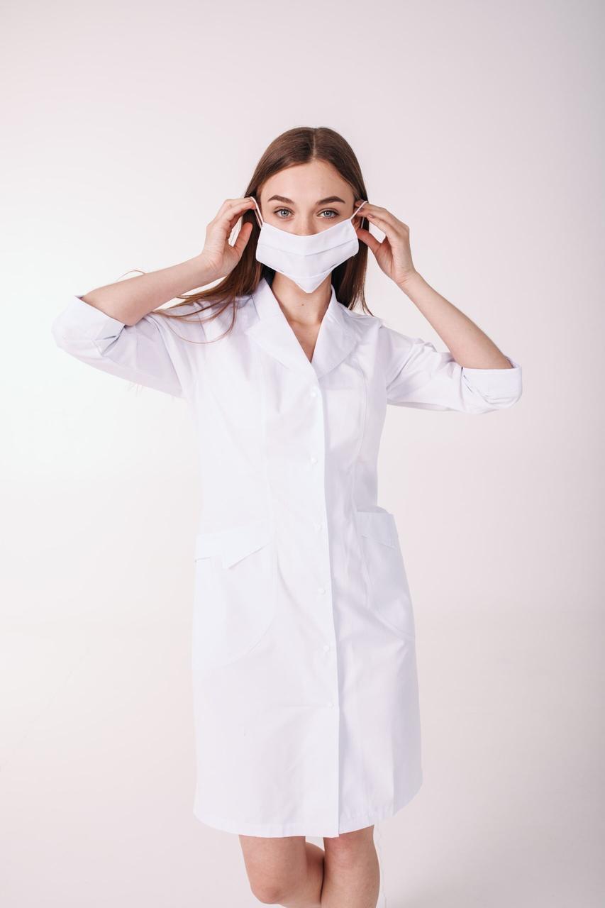 Халат TopLine Аризона рукав 3/4 р. 56 Белый (11934-01-(56)