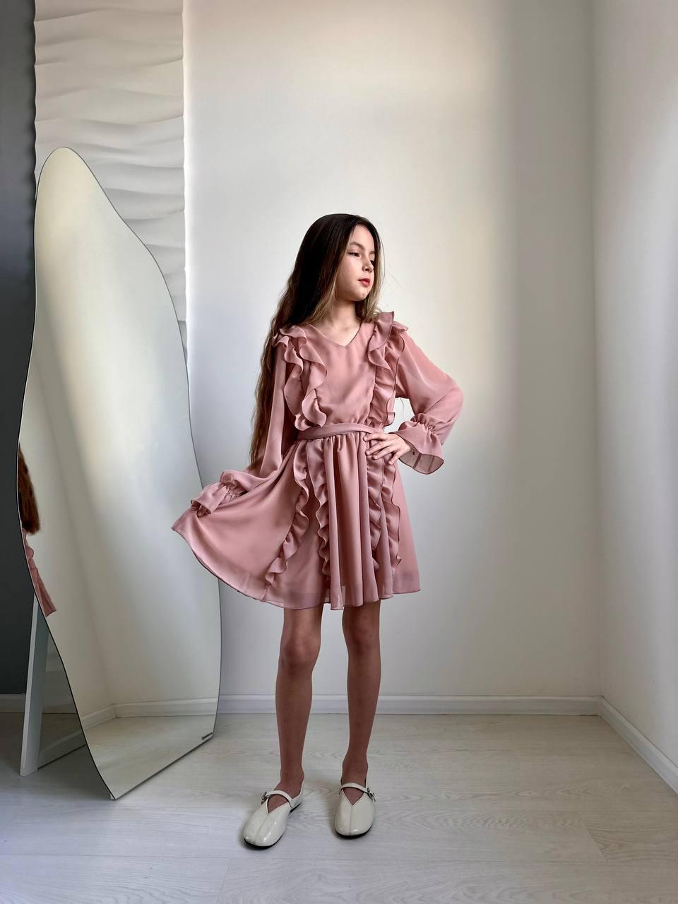 Сукня шифонова підліткова IRmAS 1330 158 см Мокко - фото 5