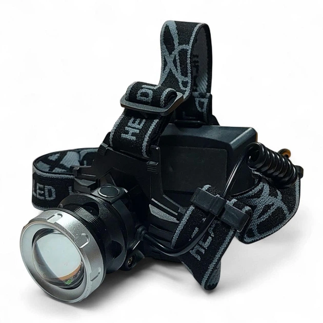 Фонарь налобный Bailong BL-8070-P50 водонепроницаемый с функцией стробоскопа Черный (GR-05626)