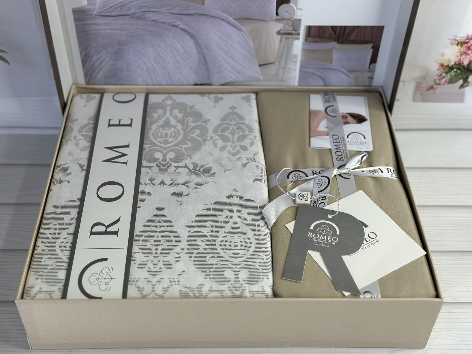 Комплект постільної білизни Romeo home Yanara Вензель поплін Євро Бежевий (2674364367) - фото 2 Комплект постільної білизни Romeo home Yanara Вензель поплін Євро Бежевий (2674364367) - фото 2