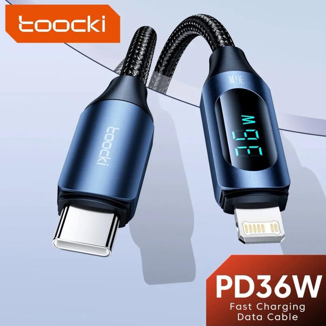 Кабель Toocki Display Fast Charging Type-C - Lightning 36W 2 м Black (230040) - фото 3