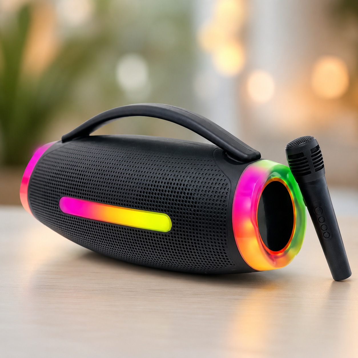 Колонка MS-3643BT-W Bluetooth с микрофоном и RGB-подсветкой Колонка MS-3643BT-W Bluetooth с микрофоном и RGB-подсветкой