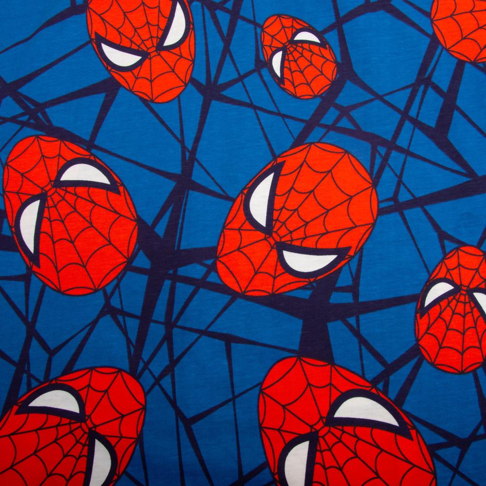 Тканина трикотаж кулір з дитячим малюнком Людина павук 150 г/м2 160 см (27366)