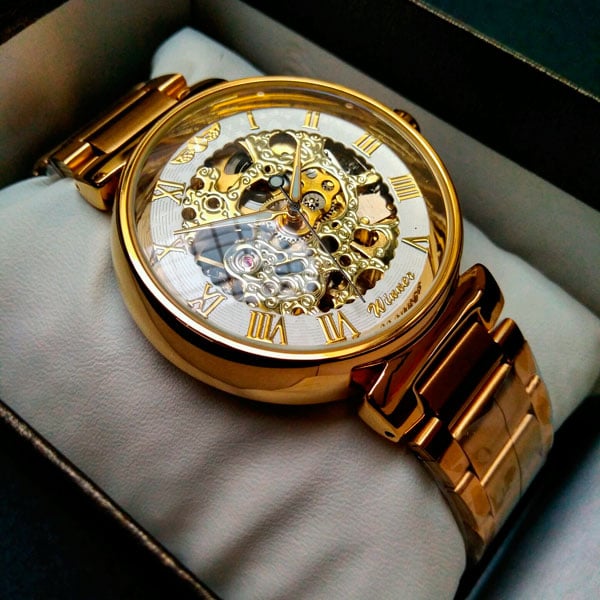 Годинник наручний унісекс Winner Round Gold (7211) - фото 3 Годинник наручний унісекс Winner Round Gold (7211) - фото 3