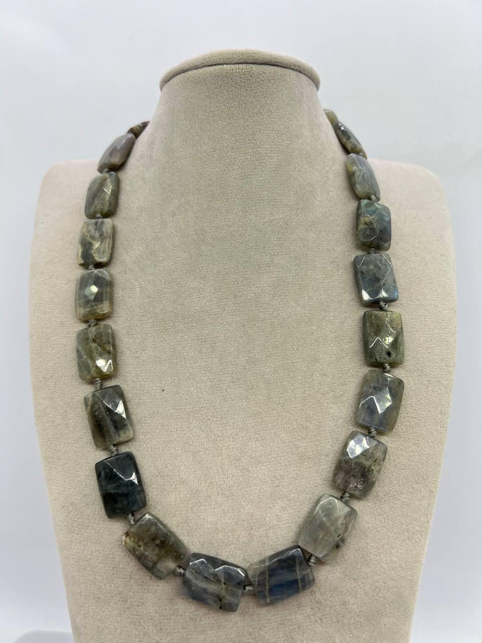 Бусы лабрадор 18х13 мм 46 см Разноцветный (11601)