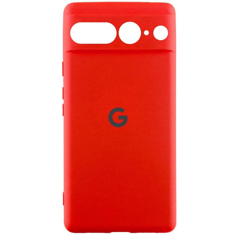Противоударный чехол Silicone Cover Lakshmi Full Camera (AAA) with Logo для Google Pixel 7 Pro Красный / Red