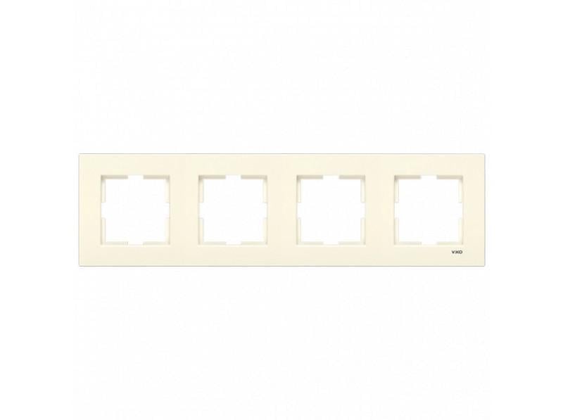 Рамка четырехместная горизонтальная Viko Karre Кремовый (00000012437)